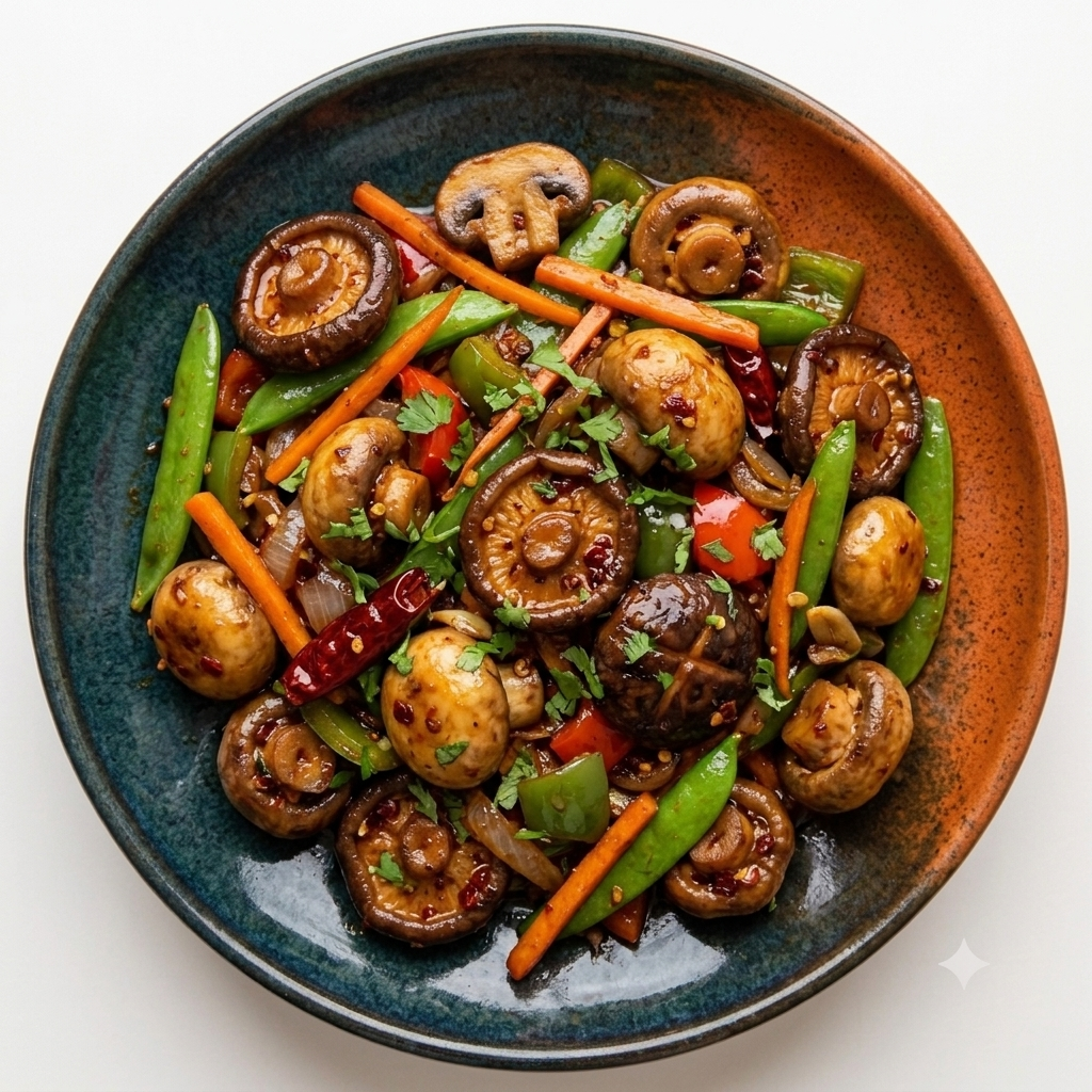 Schezwan Mushroom Fried Rice